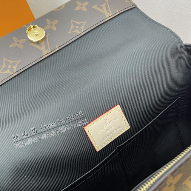 Lv路易威登2023專櫃新款CLUNY BB手袋 LV提花肩帶老花手提女包 M46054 ydh5016